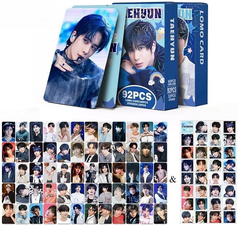 TXT Personal Photo Cards 'MOA' 60 Postcards + 32 Stickers Taehyun Soobin Beomgyu Yeonjun Hueningkai Photo Cards (Taehyun)
